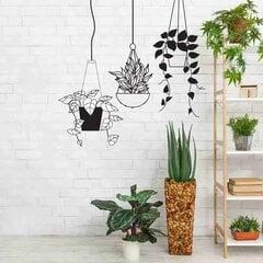 Vinüülist seinakleebis lillepoti botaaniline sisekujundus – 120 x 100 cm hind ja info | Seinakleebised | kaup24.ee
