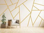 Vinüül seinakleebised Golden Stripes sisekujundus - 18 tk. (3 x 200 cm)
