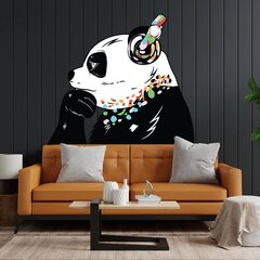 Vinüülist seinakleebis Thinking Panda kõrvaklappidega sisekujundus – 200 x 137 cm hind ja info | Seinakleebised | kaup24.ee