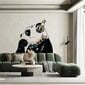 Vinüülist seinakleebis Thinking Panda kõrvaklappidega läbipaistva taustaga sisekujundusega – 200 X 137 cm hind ja info | Seinakleebised | kaup24.ee