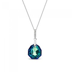 Серебряный кулон "Калатея (Bermuda Blue)" с кристаллами Swarovski™ DS01K530 цена и информация | Украшения на шею | kaup24.ee