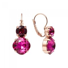 Серьги "Ослепительный Блеск (Fuchsia)" с кристаллами Preciosa™ DS02A485 цена и информация | Серьги | kaup24.ee