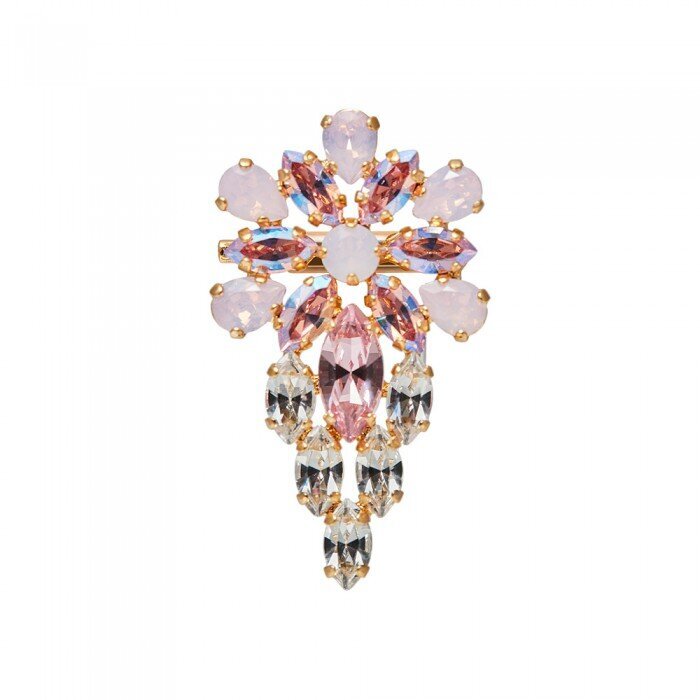 Naiste pross DiamondSky "Mirtel (Rose Water Opal / Light Rose Shimmer)" Swarovski kristallidega DS00BR173 hind ja info | Prossid | kaup24.ee