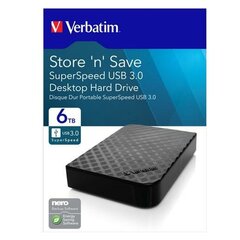 Verbatim Store 'n' Save 6 TB цена и информация | Жёсткие диски (SSD, HDD) | kaup24.ee