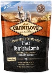 Корм собачий Carni Love Fresh Ostrich & Lamb для мелких пород, 1,5 кг цена и информация |  Сухой корм для собак | kaup24.ee