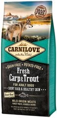 Carnilove Fresh Carp & Trout koeratoit 12 kg hind ja info | Kuivtoit koertele | kaup24.ee