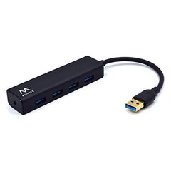 USB-разветвитель Ewent EW1136 4 x USB 3.0 Чёрный цена и информация | Адаптеры и USB-hub | kaup24.ee