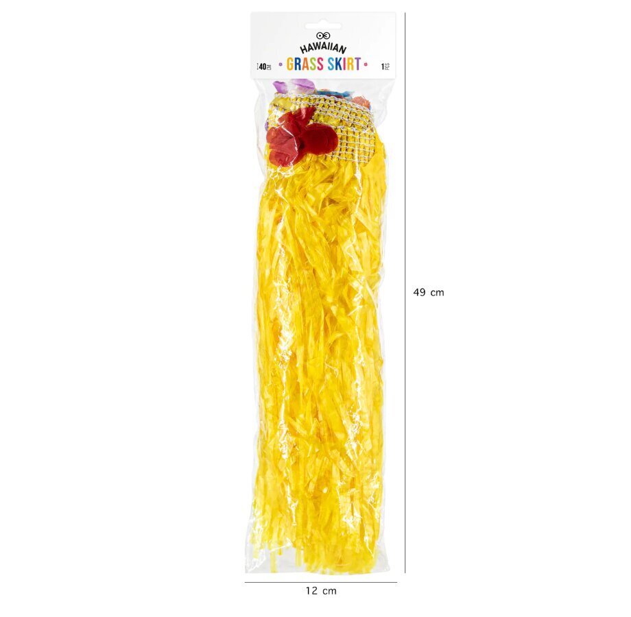 Hawaii seelik, seeliku pikkus 40 cm, värv: kollane 2906 hind ja info | Karnevali kostüümid | kaup24.ee