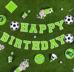 Kaunistusriba "Happy Birthday" Football, 250 x 16.4cm 9975 hind ja info | Peokaunistused | kaup24.ee