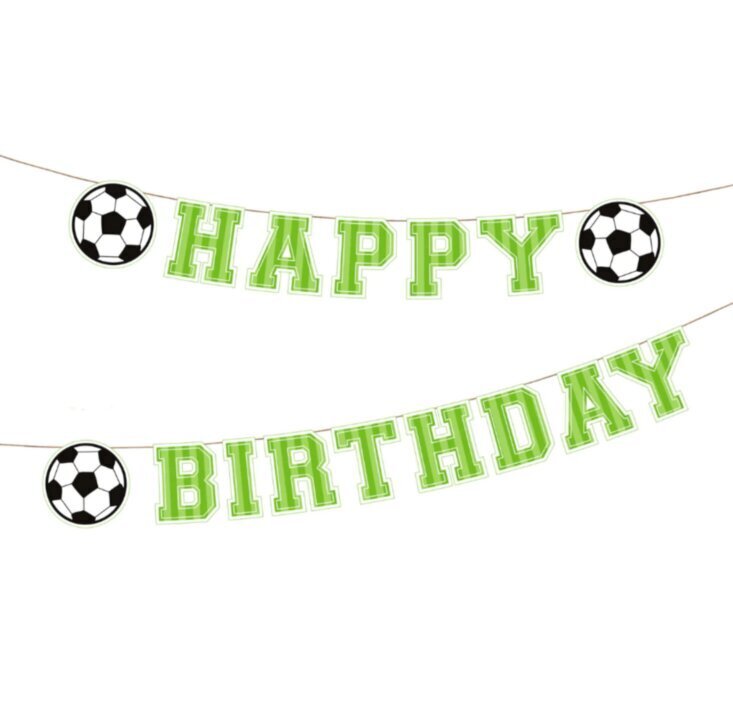 Kaunistusriba "Happy Birthday" Football, 250 x 16.4cm 9975 hind ja info | Peokaunistused | kaup24.ee