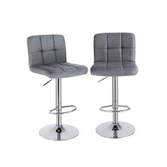Набор из 2 барных стульев, серый цена и информация | Стулья для кухни и столовой | kaup24.ee