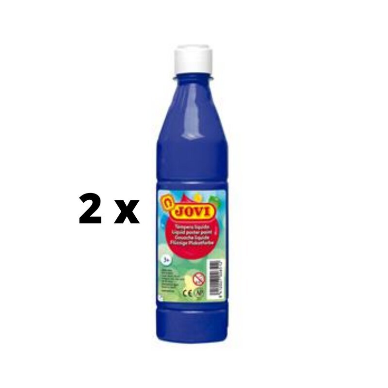 Tempera värvis Jovi pudelis, 500 ml, mereväe sinine sp. Pakett 2 tk. hind ja info | Kunstitarbed, voolimise tarvikud | kaup24.ee