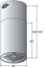 Вытяжка Fabita IS CILINDRO A цена и информация | Вытяжки на кухню | kaup24.ee