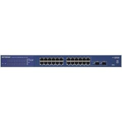 Switch Netgear GS724T Smart Managed (24x 10/100/1000 Gigabit with 2 SFP GBIC Slots) Retail цена и информация | Коммутаторы (Switch) | kaup24.ee