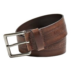 Кожаный pемень с монохромной застежкой Guess Brown 545599448 цена и информация | Мужские ремни | kaup24.ee