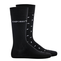 Комплект мужских носков из мягкой дышащей и эластичной ткани Emporio Armani Nero 2 Pack 545648769 цена и информация | Мужские носки | kaup24.ee