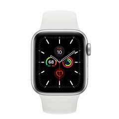 Apple Watch Series 5 40 mm Aluminium GPS Silver (uuendatud, seisukord A), hõbedane hind ja info | Nutikellad (smartwatch) | kaup24.ee
