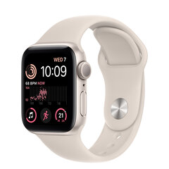Часы Apple Watch SE 2.gen, 40 мм, GPS Aluminum Starlight (обновленный, состояние A) цена и информация | Смарт-часы (smartwatch) | kaup24.ee