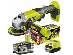 Аккумуляторная угловая шлифовальная машина Ryobi 18 В с аккумулятором цена и информация | Шлифовальные машины | kaup24.ee