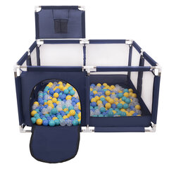 Ruudukujuline mänguplats Selonis, 200 palliga, korvpalli rõngaga, erinevad värvid hind ja info | Imikute mänguasjad | kaup24.ee
