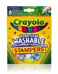 CRAYOLA Mahapestavad tempel-markerid 8 tk. цена и информация | Принадлежности для рисования, лепки | kaup24.ee