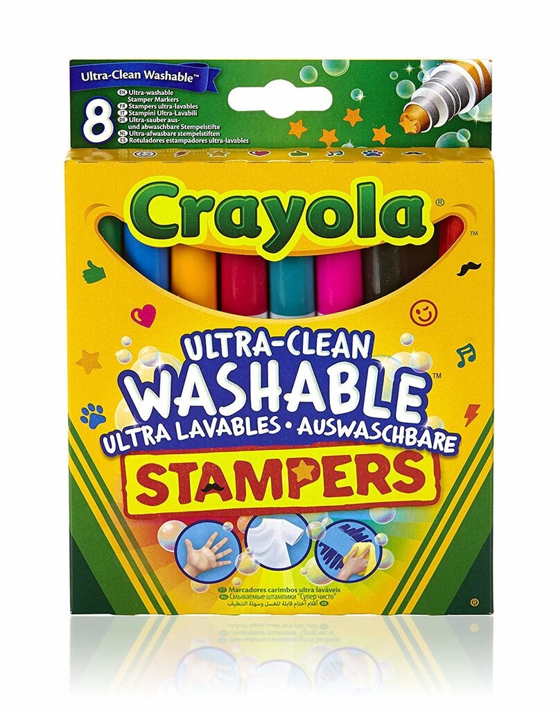 CRAYOLA Mahapestavad tempel-markerid 8 tk. цена и информация | Kunstitarbed, voolimise tarvikud | kaup24.ee