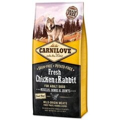Корм Carni Love Fresh Chicken&Rabbit для взрослых собак 12 кг цена и информация | Сухой корм для собак | kaup24.ee
