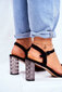 Naiste kõrge kontsaga sandaalid Barski Baskila 11201, must hind ja info | Naiste sandaalid | kaup24.ee