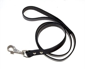 Amibelle поводок кожаный черный, ширина 1,8 см, длина 120 см цена и информация | Поводки для собак | kaup24.ee