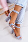 Seemisnahast kõrge kontsaga sandaalid, sinine Jacqueline 18489-H hind ja info | Naiste sandaalid | kaup24.ee
