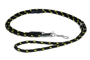 Поводок регулируемый Amibelle, черный с желтыми элементами, L цена и информация | Поводки для собак | kaup24.ee