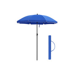 Kokkupandav vihmavari Ø 160 cm, sinine цена и информация | Зонты, маркизы, стойки | kaup24.ee