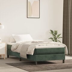 Каркас кровати с пружинами, зеленый, 90x200 см, ткань цена и информация | Кровати | kaup24.ee