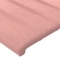 vidaXL voodipeats servadega, roosa, 147x23x118/128 cm, samet hind ja info | Voodid | kaup24.ee