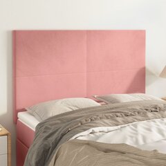 vidaXL voodipeatsid 4 tk, roosa, 72x5x78/88 cm, samet цена и информация | Кровати | kaup24.ee