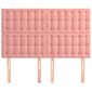 vidaXL voodipeatsid 4 tk, roosa, 72x5x78/88 cm, samet hind ja info | Voodid | kaup24.ee