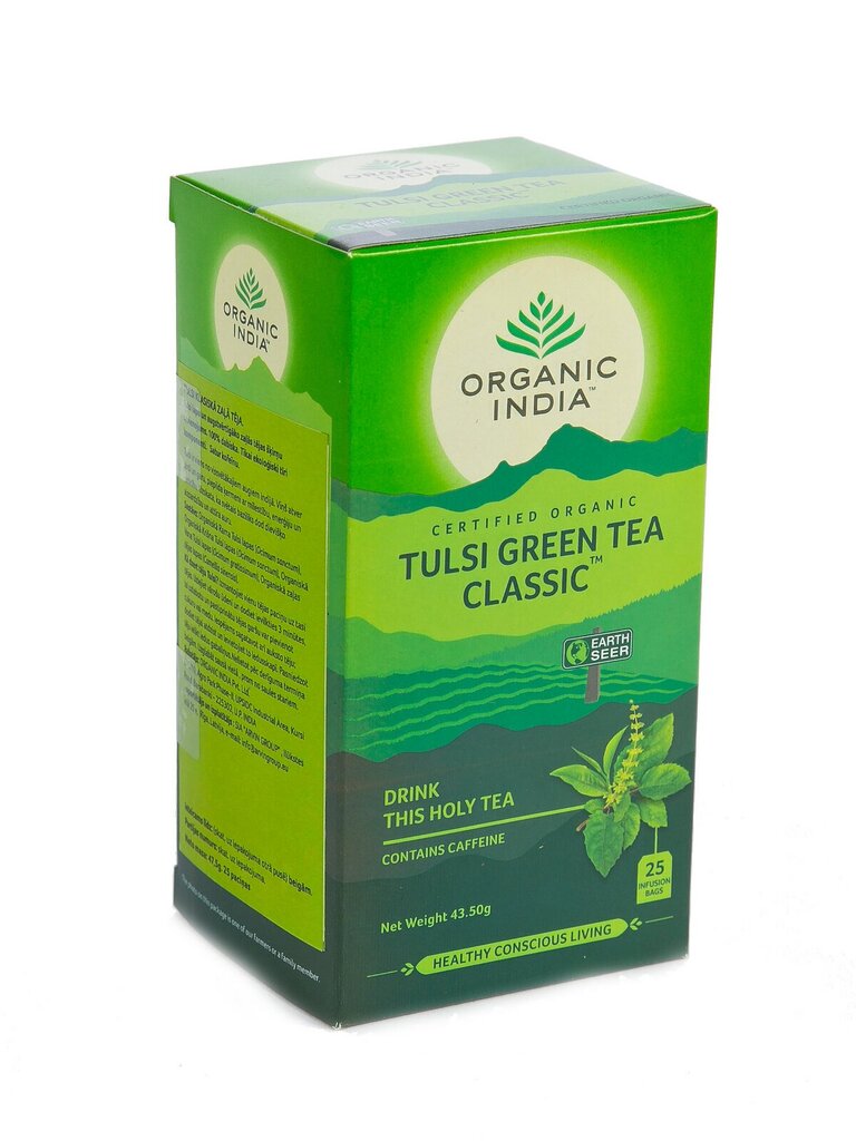 Tulsi Organic Green (25pcs) 43.5gr hind ja info | Tee | kaup24.ee