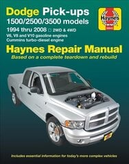 O/P HM Dodge Pick Ups 1500 2500 3500 1994-2008: 2wd & 4WD - V6, V8 and V10 Gasoline Engines - Cummins Turbo-Diesel Engine цена и информация | Развивающие книги | kaup24.ee