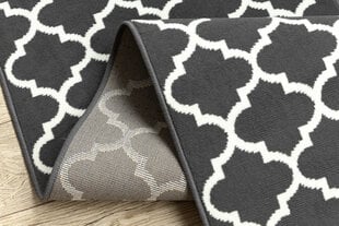 Rugsx ковровая дорожка Bcf Morad Trelis, чёрная / белая, 80 см цена и информация | Ковры | kaup24.ee
