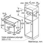 Integreeritav ahi Bosch HBA530BB0S, maht 71 liitrit katalüütiline puhastus must hind ja info | Ahjud | kaup24.ee