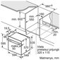 Integreeritav ahi Bosch HBA530BB0S, maht 71 liitrit katalüütiline puhastus must цена и информация | Ahjud | kaup24.ee