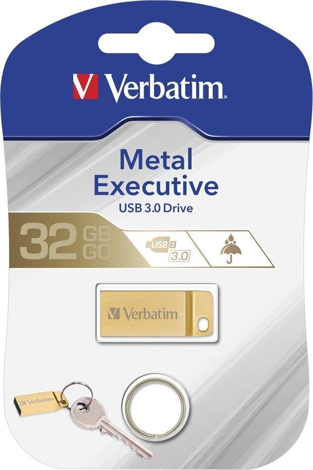 USB-pulk Verbatim Executive Kuldne 32 GB hind ja info | Mälupulgad | kaup24.ee