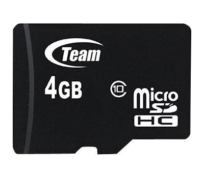 Mobiiltelefoni mälukaart Flash Micro-SD 4GB Team C10 1Adp цена и информация | Mobiiltelefonide mälukaardid | kaup24.ee