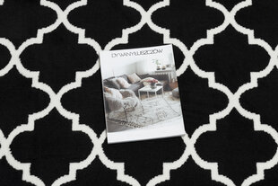 Rugsx ковровая дорожка Bcf Morad Trelis, чёрная / белая, 90 см цена и информация | Ковры | kaup24.ee
