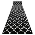 Rugsx ковровая дорожка Bcf Morad Trelis, чёрная / белая, 90 см