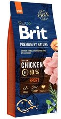 Brit Premium by Nature Sport koeratoit 15 kg hind ja info | Kuivtoit koertele | kaup24.ee