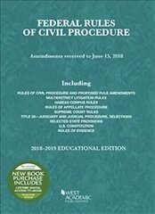 Federal Rules of Civil Procedure, Educational Edition, 2018-2019 hind ja info | Majandusalased raamatud | kaup24.ee