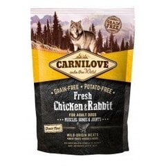 Carnilove Fresh Chicken & Rabbit for Adult koeratoit 1,5 kg цена и информация | Сухой корм для собак | kaup24.ee