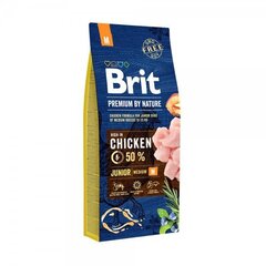 Brit Premium by Nature Junior M полноценный корм для собак 15кг цена и информация | Сухой корм для собак | kaup24.ee