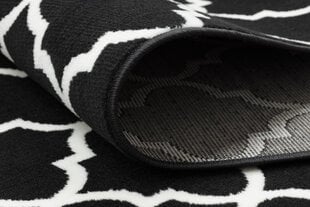 Rugsx ковровая дорожка Bcf Morad Trelis, чёрная / белая, 90 см цена и информация | Ковры | kaup24.ee